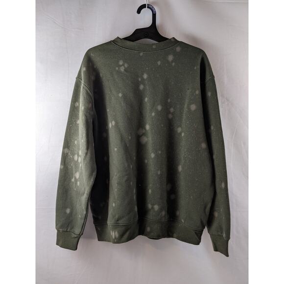 Oversized Sweatshirt Bleach Spots Wild Fable Green Tie-Dye XS Lounge Casual Cozy - Picture 8 of 8